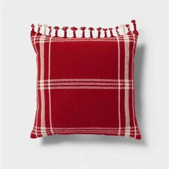 18"x18" Traditional Fringe Square Deco
Pillow Red - Threshold - Picture 1 of 5